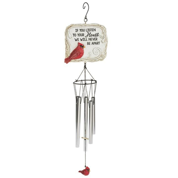 Listen To Your Heart Cardinal Garden Memorial Wind Chime - Funeral Program - Site Funeral Programs & Templates