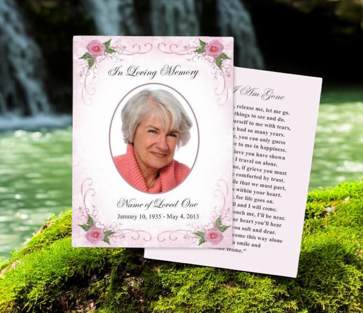 Lovely Small Memorial Card Template