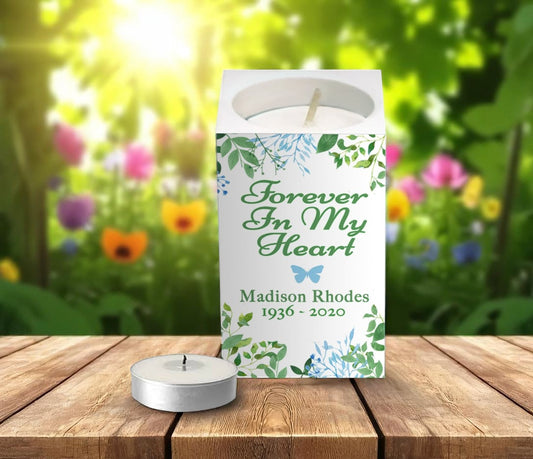 Gardens Personalized Mini Memorial Tea Light Candle Holder