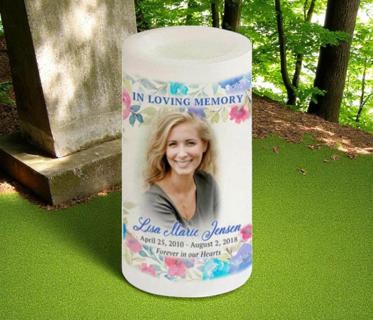 Rosie Personalized Flameless LED Memorial Candle