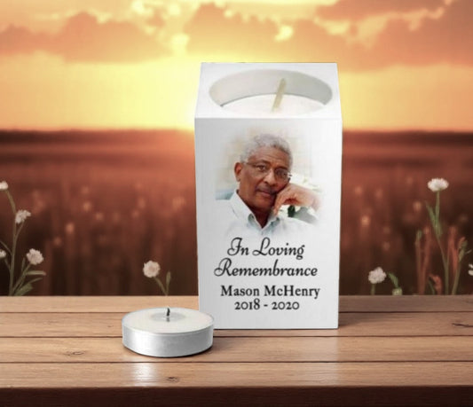 Photo Vignette Mini Memorial Tea Light Candle Holder