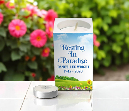 Outdoor Personalized Mini Memorial Tea Light Candle Holder