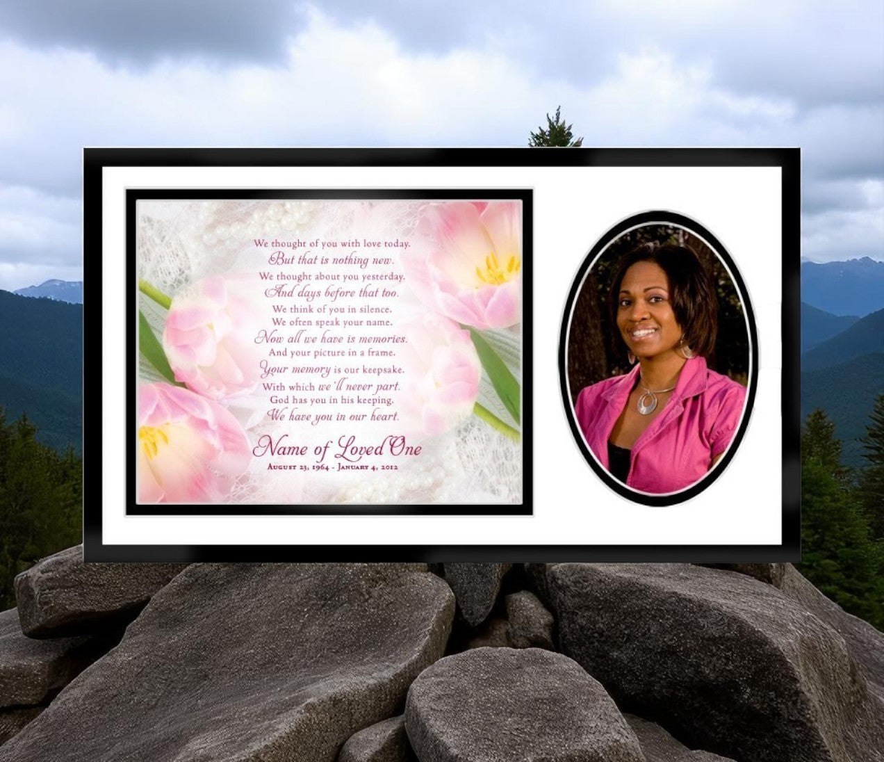US Flag Memorial Plaque With Poem