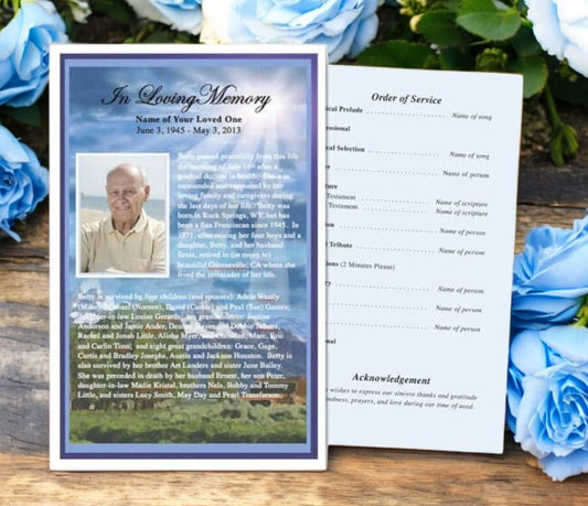 Outdoor Funeral Flyer Template