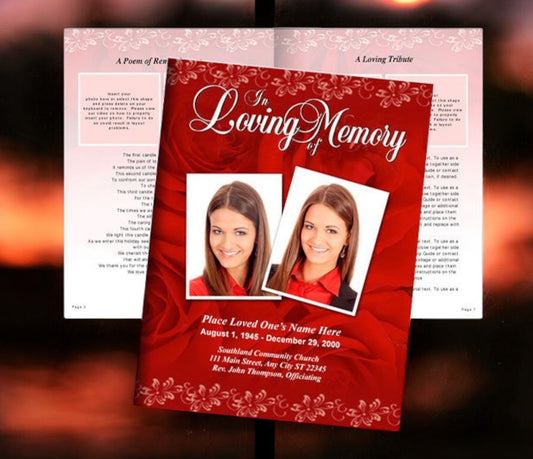 Passion Funeral Booklet Template