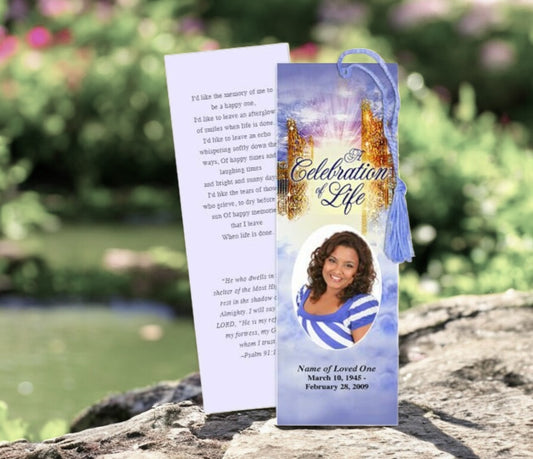 Pathway Memorial Bookmark Template