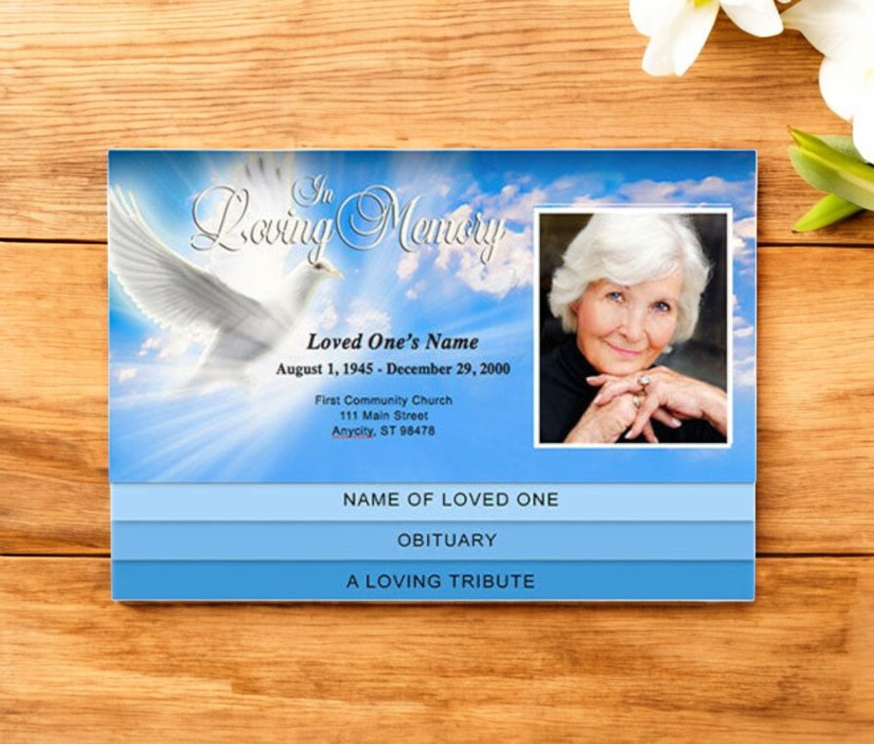 Peace 8-Sided Graduated Bottom Fold Template