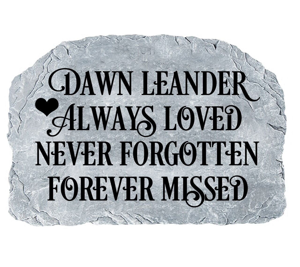 Personalized Always Loved Memorial Garden Stone - Funeral Program - Site Funeral Programs & Templates