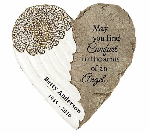 Personalized Comfort Heart Memorial Garden Stepping Stone - Funeral Program - Site Funeral Programs & Templates