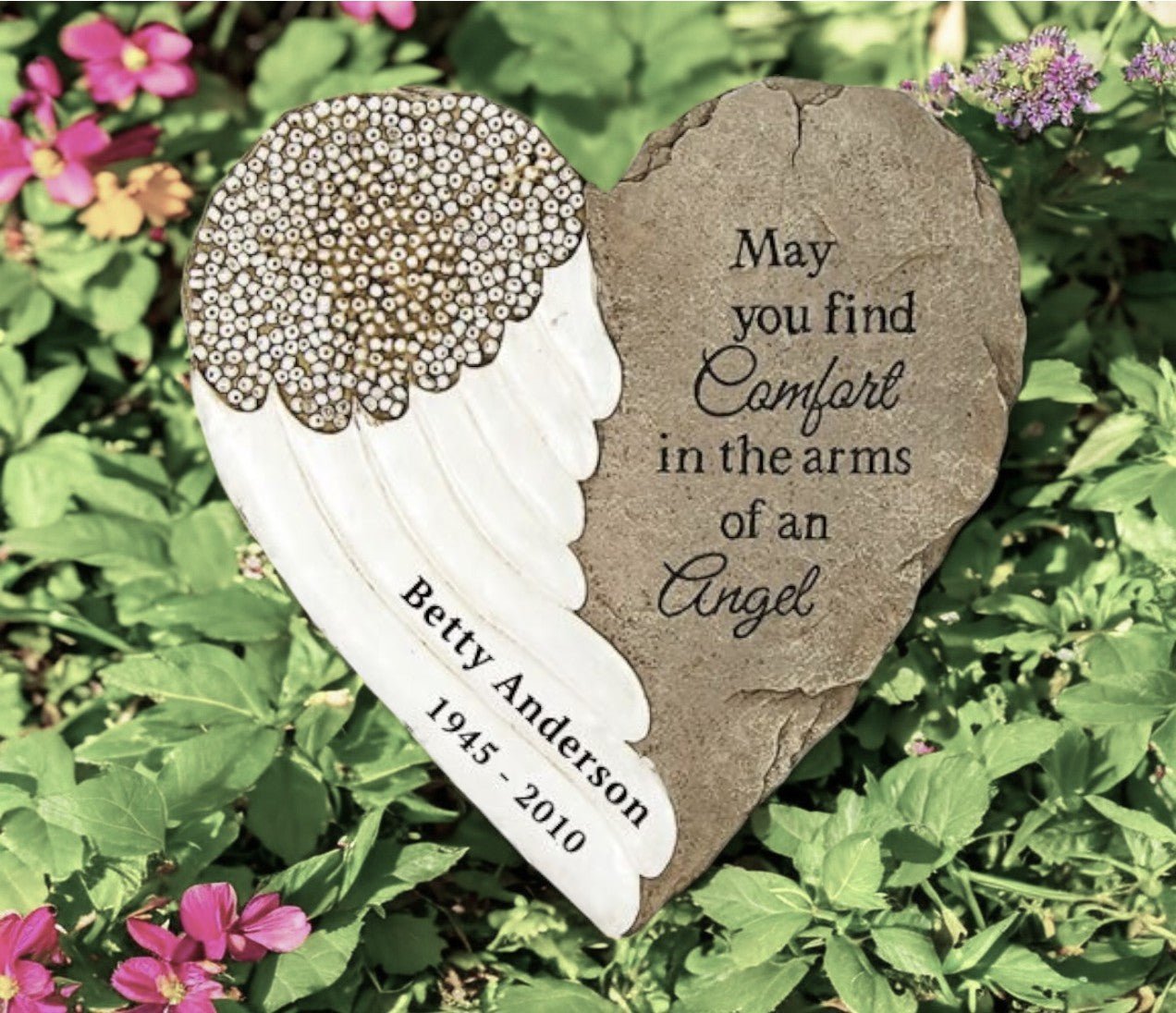 Personalized Comfort Heart Memorial Garden Stepping Stone - Funeral Program - Site Funeral Programs & Templates