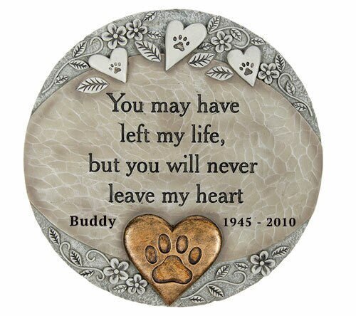 Personalized Left Me Memorial Garden Stepping Stone - Funeral Program - Site Funeral Programs & Templates