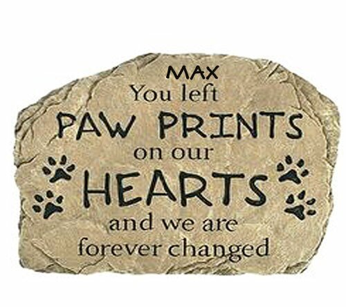 Personalized Paw Prints Memorial Garden Stepping Stone - Funeral Program - Site Funeral Programs & Templates
