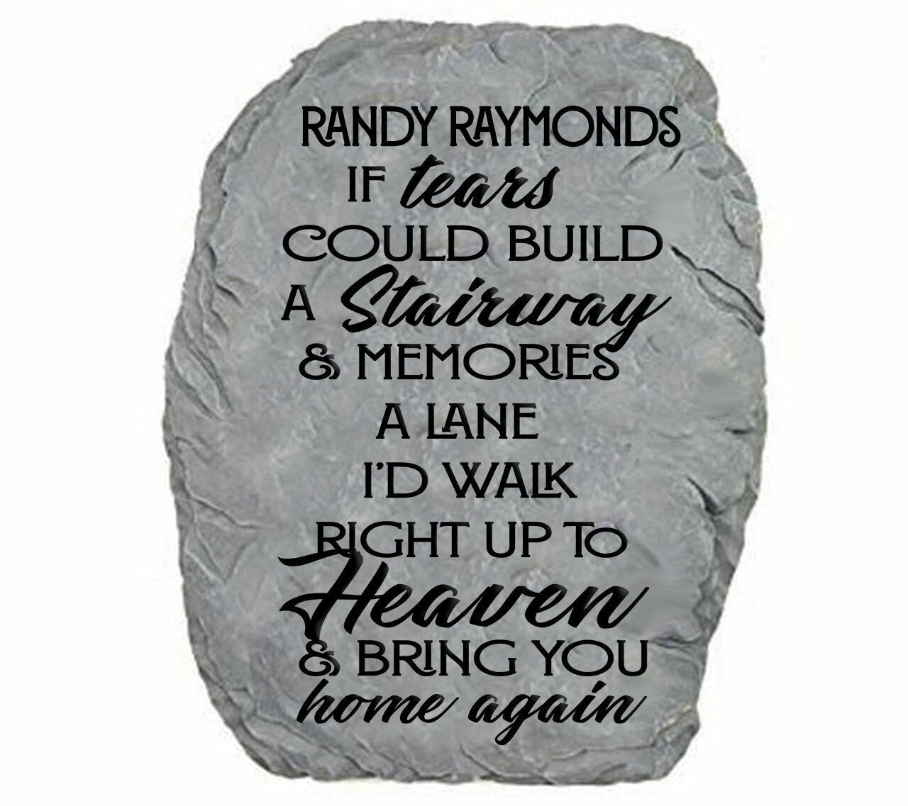Personalized Tears Could Build A Stairway Memorial Garden Stone - Funeral Program - Site Funeral Programs & Templates