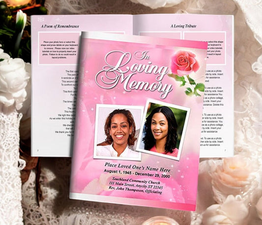 Petals Funeral Booklet Template