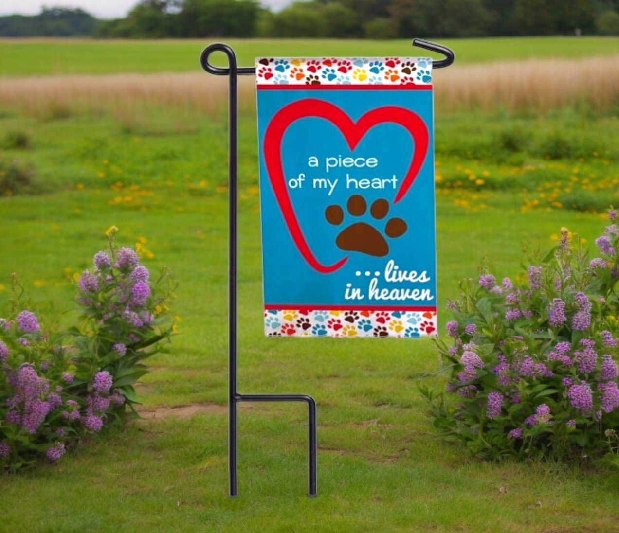 Piece of My Heart Memorial Garden or Cemetery Flag - Funeral Program - Site Funeral Programs & Templates