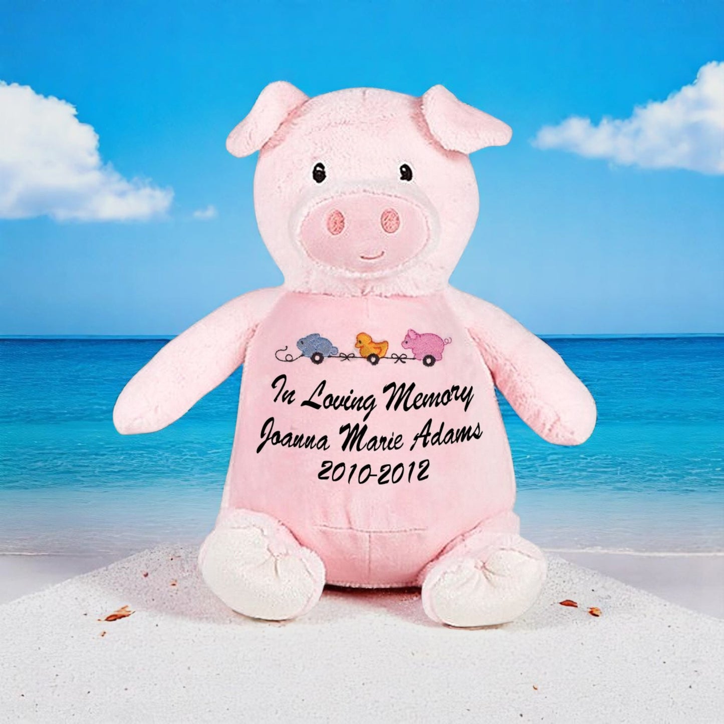 Pink Piggie Stuffed Animal Memorial Urn