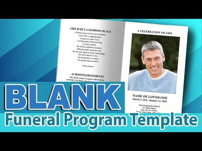 Blank Funeral Program Template