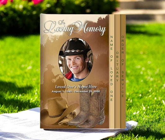 Ranch 8-Sided Funeral Graduated Program Template