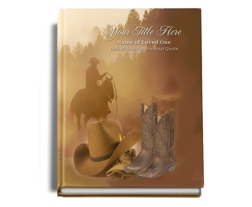 Ranch Funeral Guest Book
