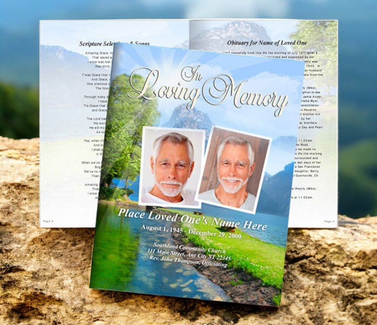 Reflection Funeral Booklet Template