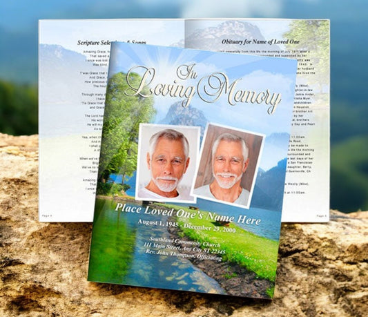 Reflection Funeral Booklet Template