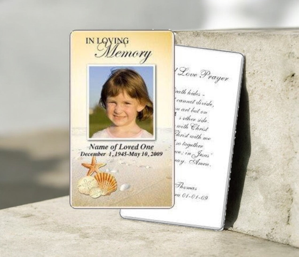 Seashore Prayer Card Template