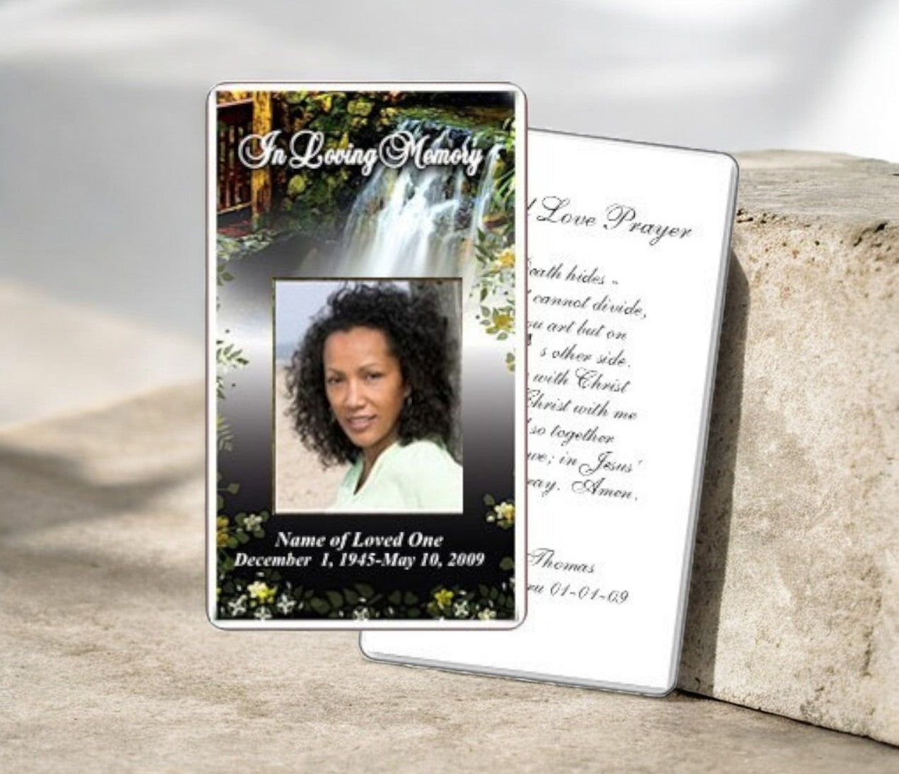 Serene Prayer Card Template