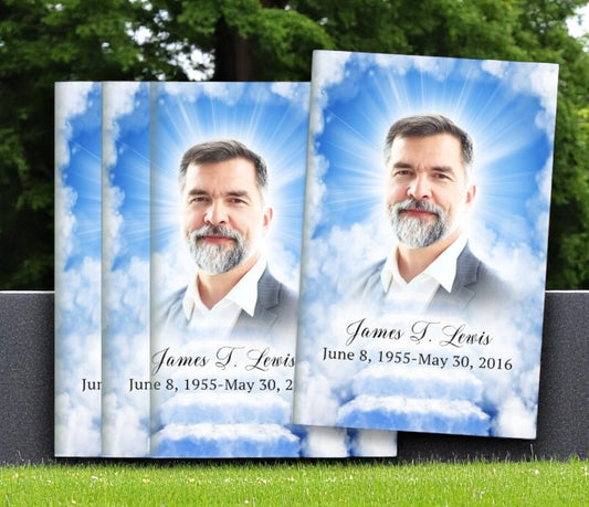 Heaven's Stairway Bifold Funeral Program Design & Print (Pack of 50)