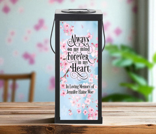 Cherry Blossoms Solar Powered Memorial Lantern