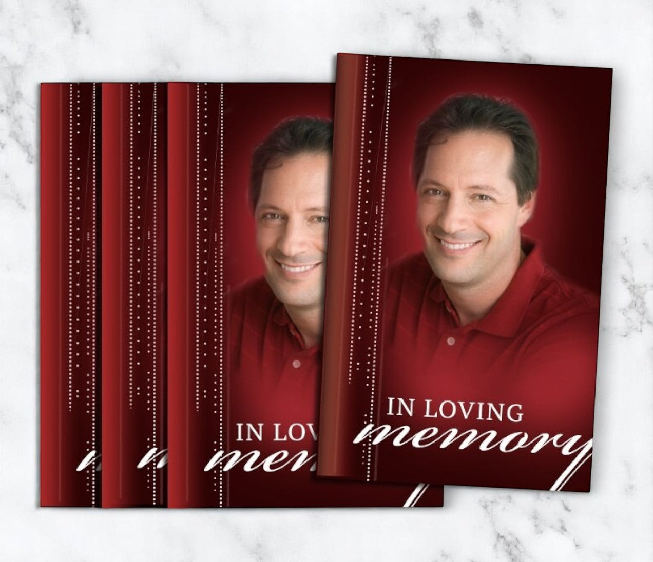 Solid Contemporary Bifold Funeral Program Design & Print (Pack of 50)