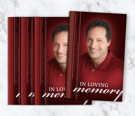 Solid Contemporary Bifold Funeral Program Design & Print (Pack of 50)