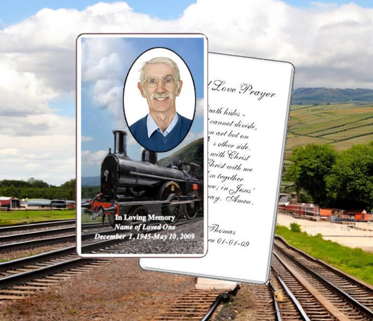 Train Prayer Card Template
