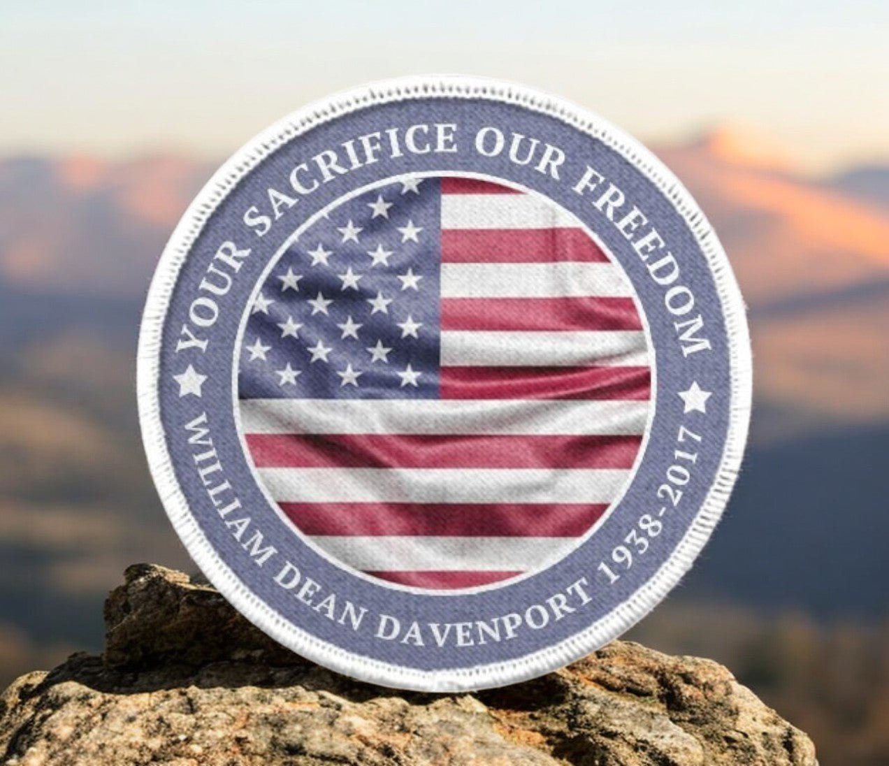 US Patriotic In Loving Memory Of Patch - Funeral Program - Site Funeral Programs & Templates