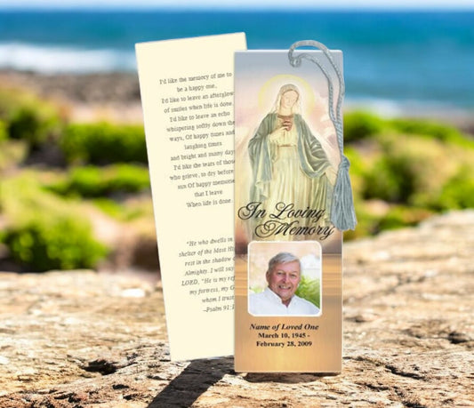 Vision Memorial Bookmark Template