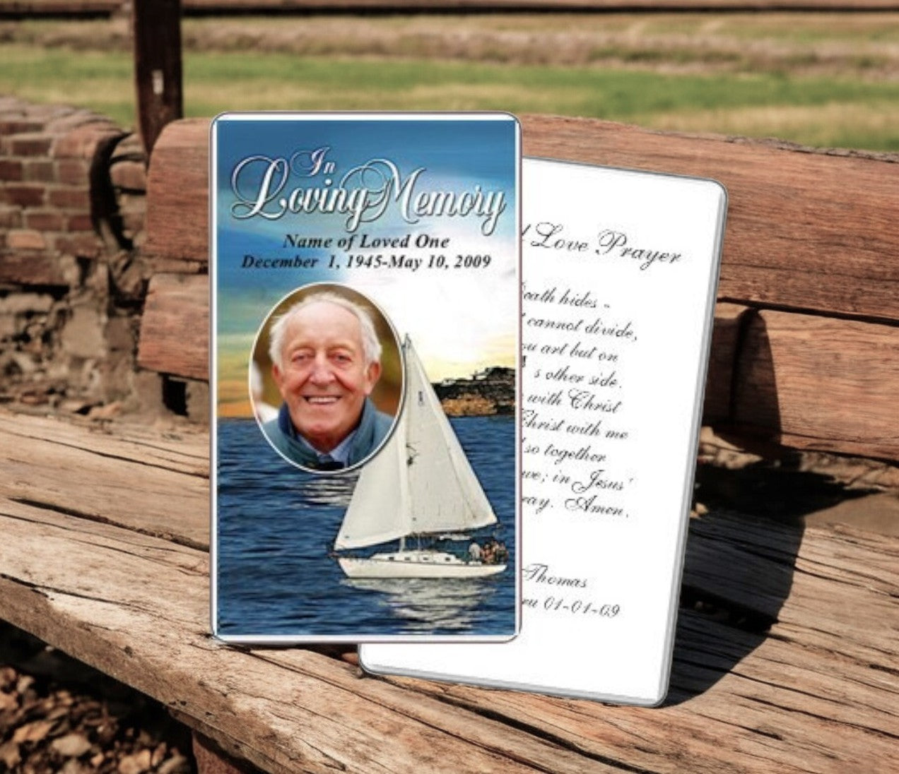 Voyage Prayer Card Template