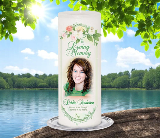 Ambrosia Wax Pillar Memorial Candle