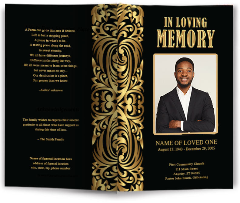 Prosper Funeral Program Template