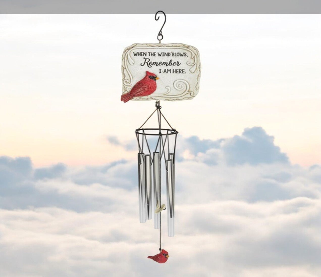 When The Wind Blows Garden Memorial Wind Chime - Funeral Program - Site Funeral Programs & Templates