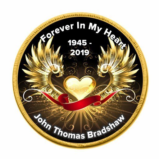 Wings of Gold Round In Loving Memory Of Patch - Funeral Program - Site Funeral Programs & Templates