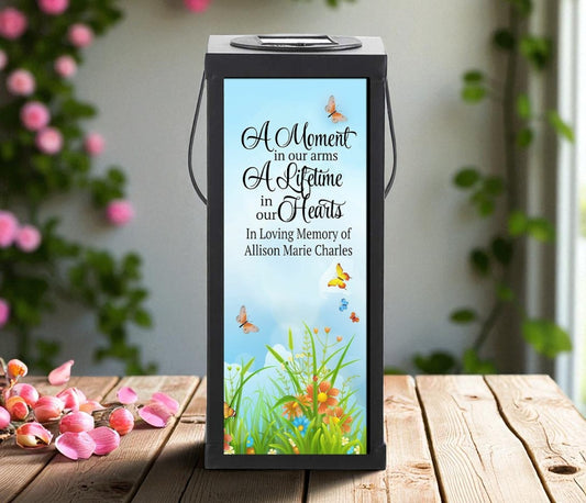 Butterflies Solar Powered Memorial Lantern