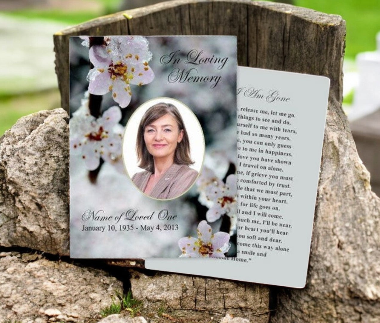Winter Small Memorial Card Template