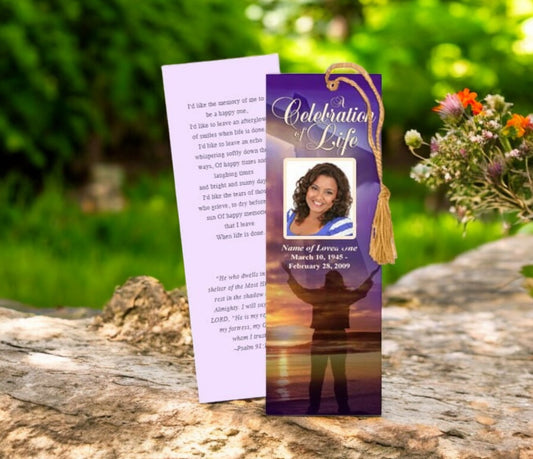 Worship Memorial Bookmark Template