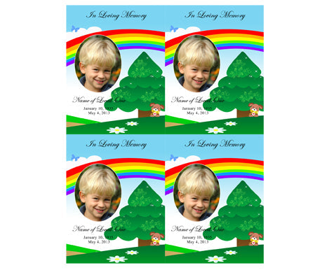 Delight Small Memorial Card Template.