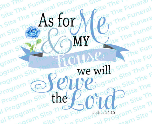 As For Me And My House Bible Verse Word Art.