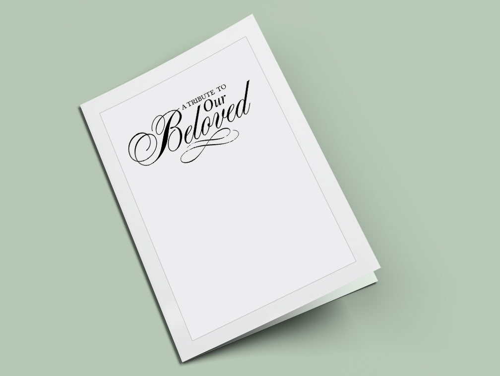 A Tribute To Our Beloved Funeral Program Title.
