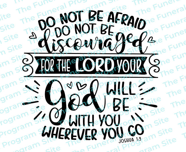 Be With You Bible Verse Word Art.