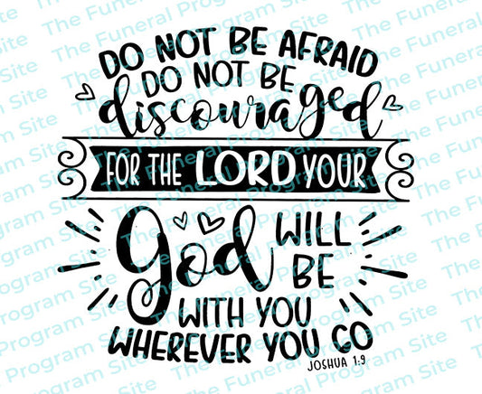 Be With You Bible Verse Word Art.