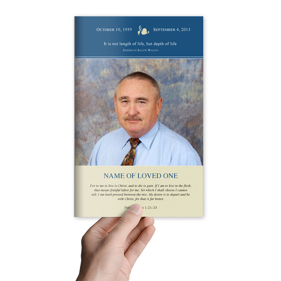 Benjamin Funeral Program Program Template.