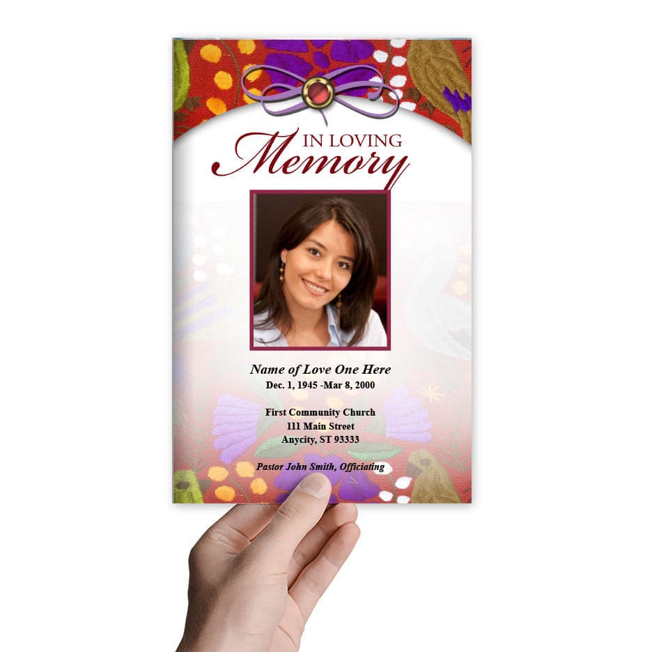 Bonita Funeral Program Template.