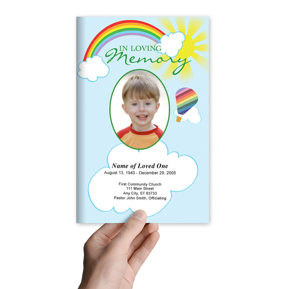 Bright Funeral Program Template.